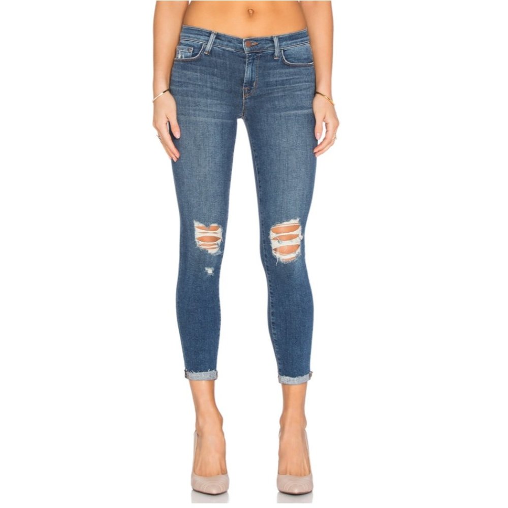 J Brand Mid Rise Cropped Ripped Jeans. Worn twice.